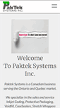 Mobile Screenshot of pakteksystems.com